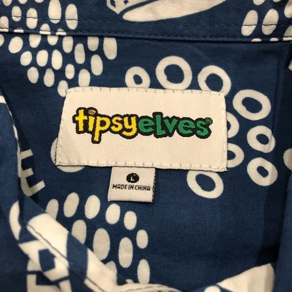 Tipsy Elves Chive On button up shirt. - Picture 2 of 4